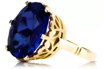 خاتم فينتاج الزعفران 14 كارت من الذهب الأصفر vrc130y